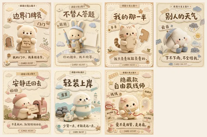 课题分离主题卡套卡预览